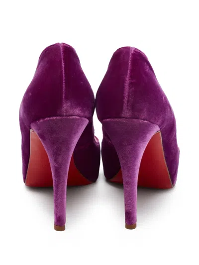 Pre-owned Christian Louboutin 120mm Velvet Pumps