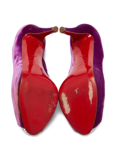 Pre-owned Christian Louboutin 120mm Velvet Pumps