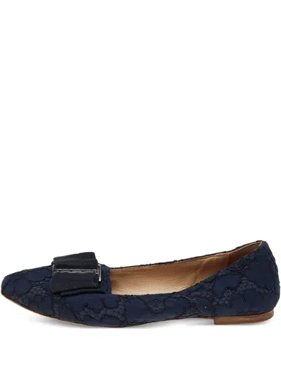 Pre-owned Carolina Herrera Vintage Lace-embellished Ballet Flats