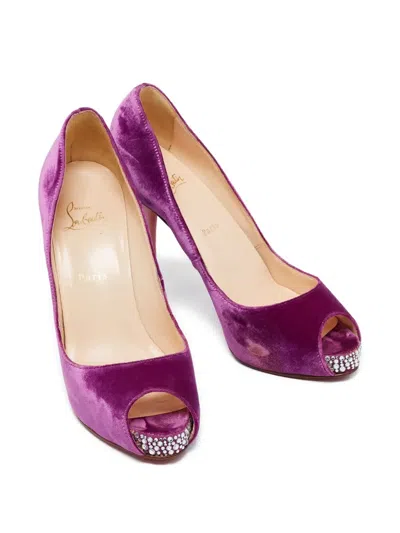 Pre-owned Christian Louboutin 120mm Velvet Pumps
