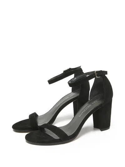 Pre-owned Stuart Weitzman  80mm Nearlynude Block-heel Ankle-strap Sandals