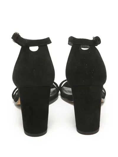 Pre-owned Stuart Weitzman  80mm Nearlynude Block-heel Ankle-strap Sandals