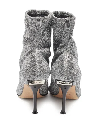 Pre-owned Sergio Rossi Vintage 90mm Embellished Ankle Boots