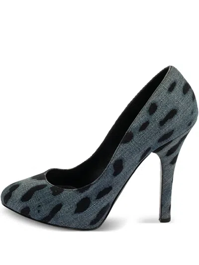 Pre-owned Dolce & Gabbana 120mm Denim Pumps