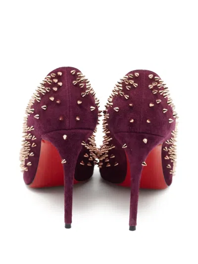 Pre-owned Christian Louboutin 105mm Escarpic Spiked Suede Pumps