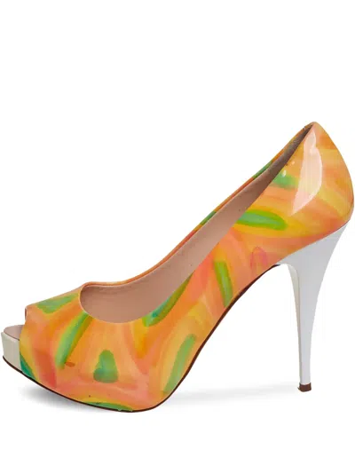Pre-owned Giuseppe Zanotti Vintage  110mm Peep-toe Platform Pumps