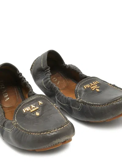 Pre-owned Prada Leather Flats