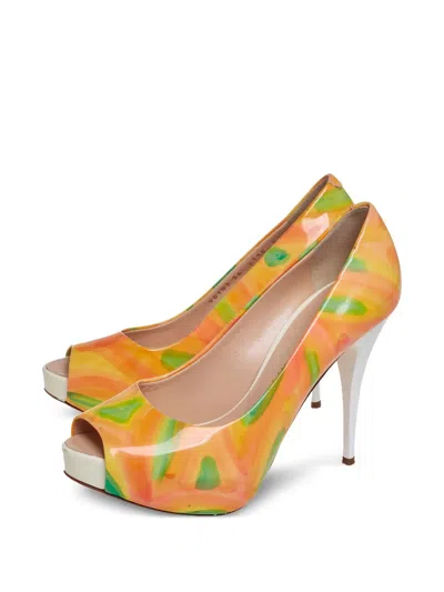 Pre-owned Giuseppe Zanotti Vintage  110mm Peep-toe Platform Pumps