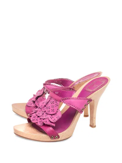 Pre-owned Dior 100mm Ruffle-detailed Sandals