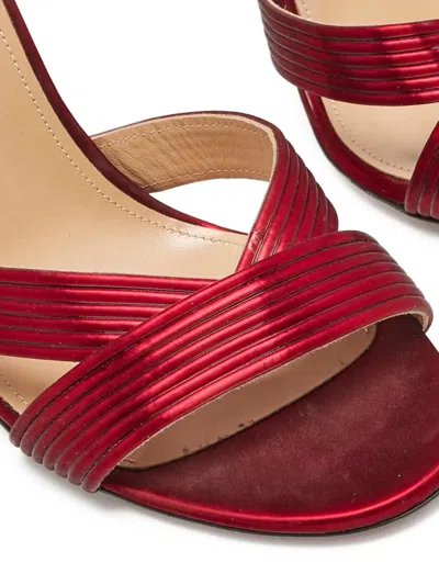 Pre-owned Aquazzura  115mm Ari Plissé-strap Stiletto Sandals