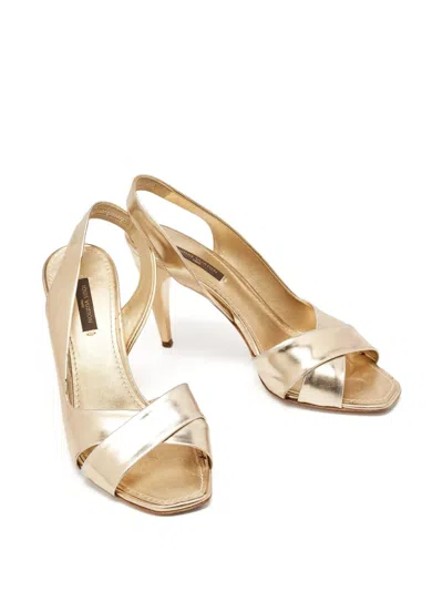 Pre-owned Louis Vuitton 105 Metallic Open-toe Sandals