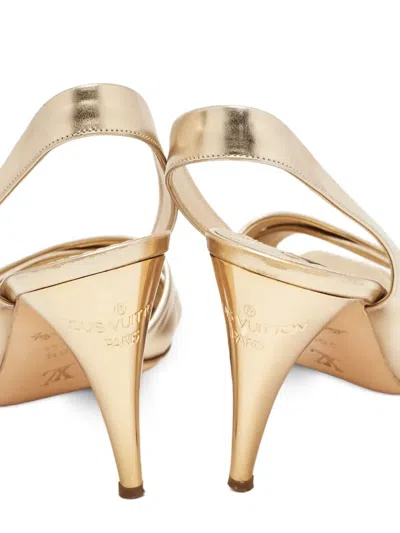 Pre-owned Louis Vuitton 105 Metallic Open-toe Sandals