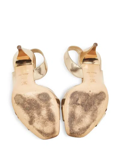 Pre-owned Louis Vuitton 105 Metallic Open-toe Sandals