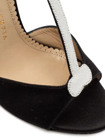 Pre-owned Charlotte Olympia  105mm Monochrome Skeleton T-bar Heeled Sandals