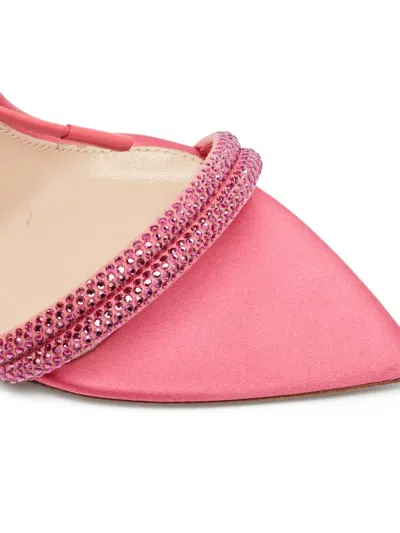 Pre-owned Gianvito Rossi 100mm Montercarlo Satin Ankle-strap Sandals
