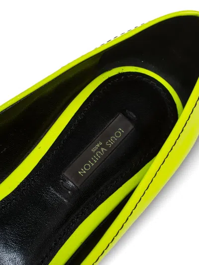 Pre-owned Louis Vuitton Floral-appliqué Ballet Flats