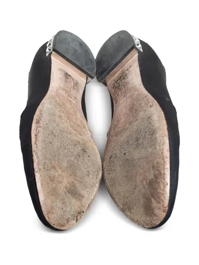 Pre-owned Miu Miu Embroidered Loafers