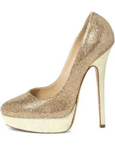 Pre-owned Jimmy Choo 150mm Glitter-embellished Platform Pumps