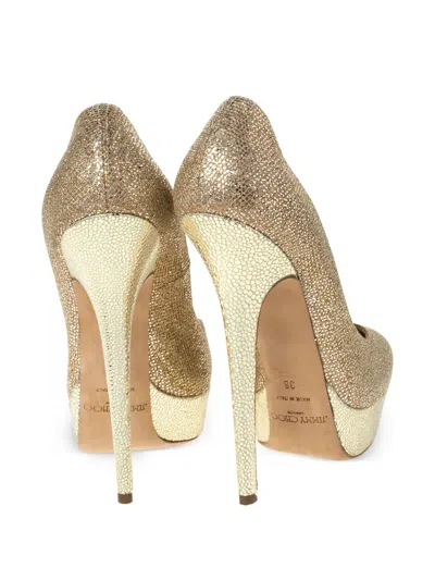 Pre-owned Jimmy Choo 150mm Glitter-embellished Platform Pumps