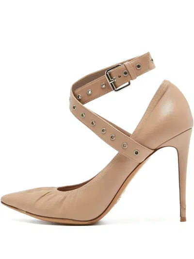 Pre-owned Valentino Garavani 110mm Eyelet-detail Pumps