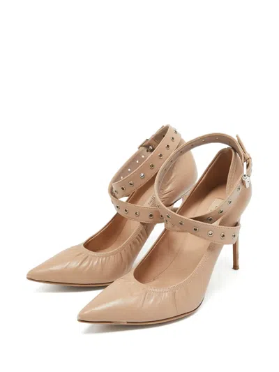 Pre-owned Valentino Garavani 110mm Eyelet-detail Pumps
