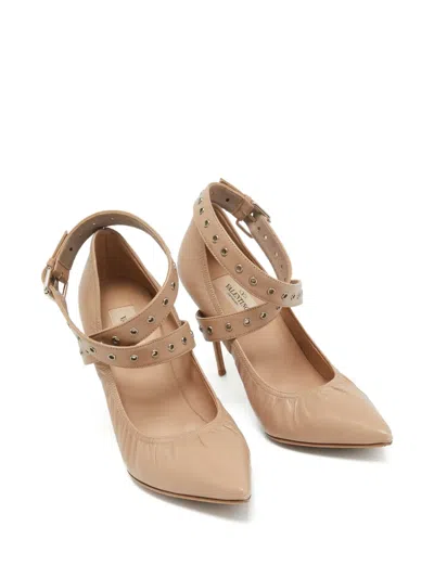 Pre-owned Valentino Garavani 110mm Eyelet-detail Pumps