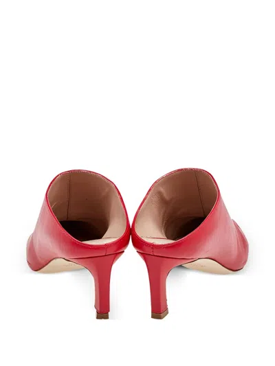 Pre-owned Stuart Weitzman  60mm Mira Pointed-toe Leather Mules