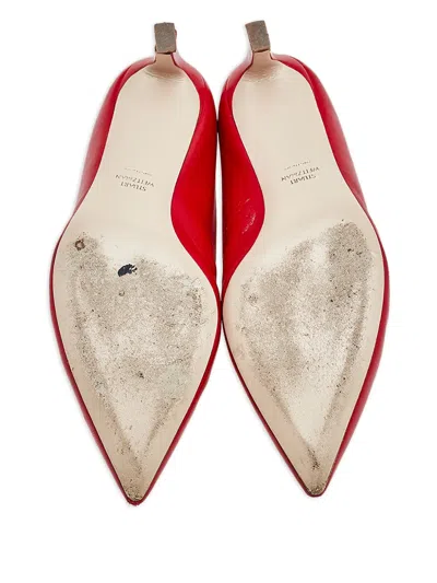 Pre-owned Stuart Weitzman  60mm Mira Pointed-toe Leather Mules
