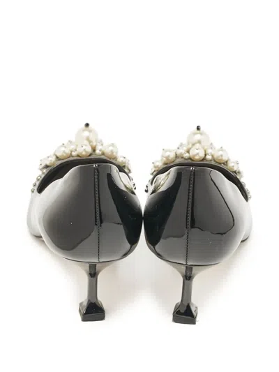 Pre-owned Miu Miu 110mm Pearl-embellished Pointed-toe Pumps