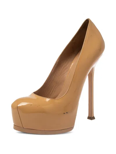 Pre-owned Saint Laurent 150mm Platform Stiletto Heel Pumps