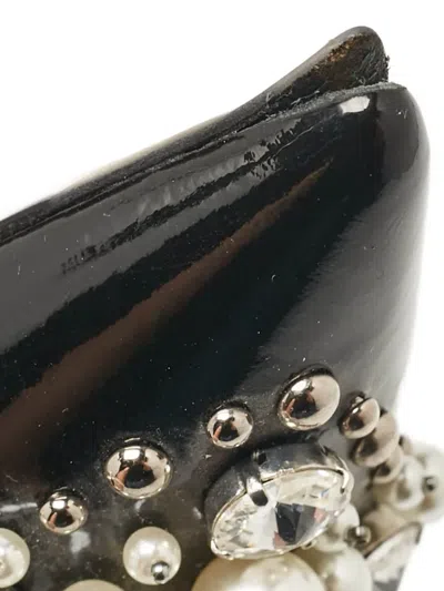 Pre-owned Miu Miu 110mm Pearl-embellished Pointed-toe Pumps