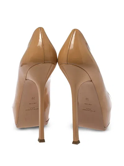 Pre-owned Saint Laurent 150mm Platform Stiletto Heel Pumps