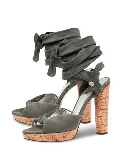 Pre-owned Dolce & Gabbana 125mm Suede Sandals