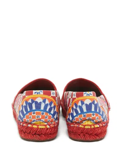 Pre-owned Dolce & Gabbana Majolica-print Espadrilles