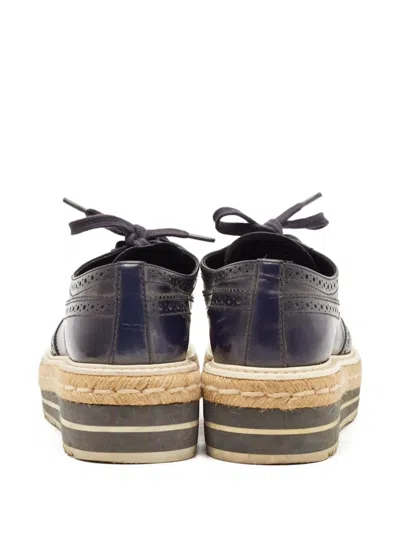 Pre-owned Prada Platform Lace-up Shoes