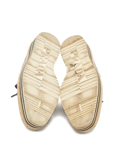 Pre-owned Prada Platform Lace-up Shoes