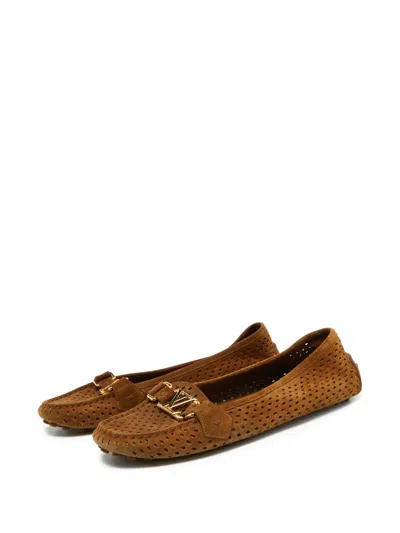 Pre-owned Louis Vuitton Suede Loafers