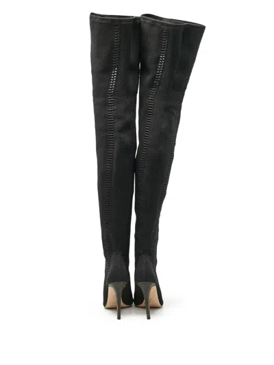 Pre-owned Gianvito Rossi  100mm Open-toe Over-the-knee Boots