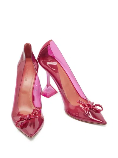 Pre-owned Amina Muaddi  105mm Rosie Transparent Pumps