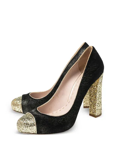 Pre-owned Miu Miu 115mm Glitter-detailed Pumps