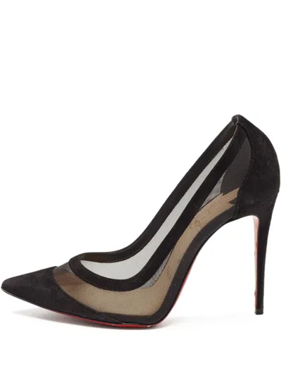 Pre-owned Christian Louboutin 110mm Galaviti Mesh-panelled Stiletto Pumps