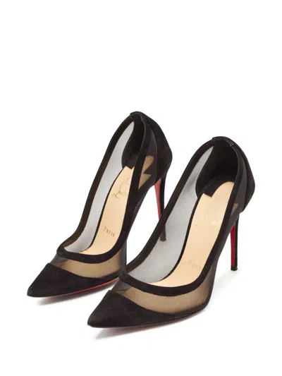 Pre-owned Christian Louboutin 110mm Galaviti Mesh-panelled Stiletto Pumps
