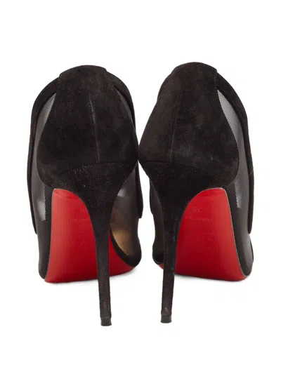 Pre-owned Christian Louboutin 110mm Galaviti Mesh-panelled Stiletto Pumps
