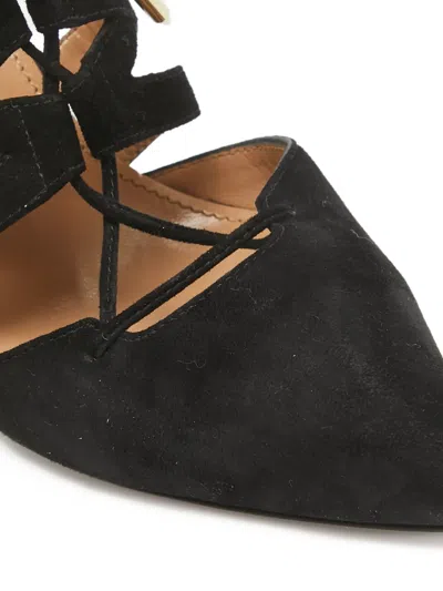 Pre-owned Aquazzura  85mm Belgravia Lace-up Mules
