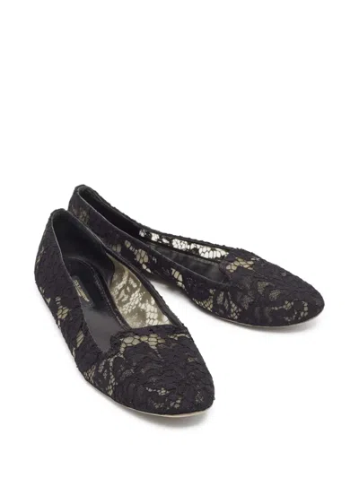 Pre-owned Dolce & Gabbana Lace Ballet Flats