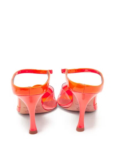 Pre-owned Malone Souliers 85mm Transparent Panel Pointed-toe Mules