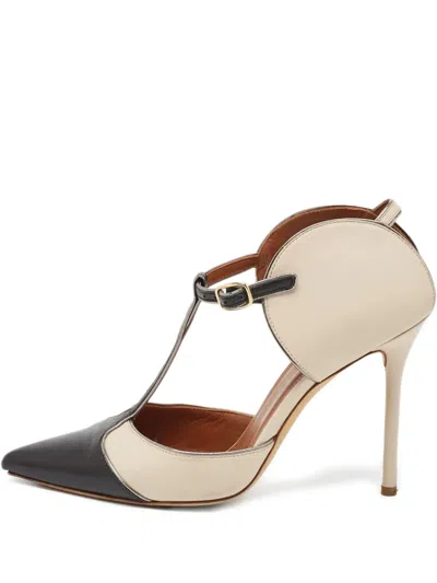 Pre-owned Malone Souliers  100mm Sadie Two-tone Pointed-toe Pumps