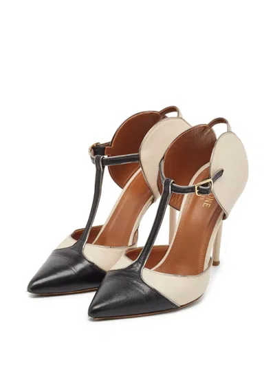 Pre-owned Malone Souliers  100mm Sadie Two-tone Pointed-toe Pumps