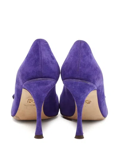 Pre-owned Dolce & Gabbana 100mm Suede Pointed-toe Pumps