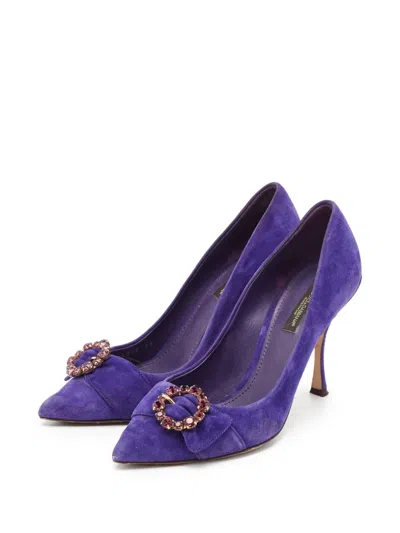 Pre-owned Dolce & Gabbana 100mm Suede Pointed-toe Pumps